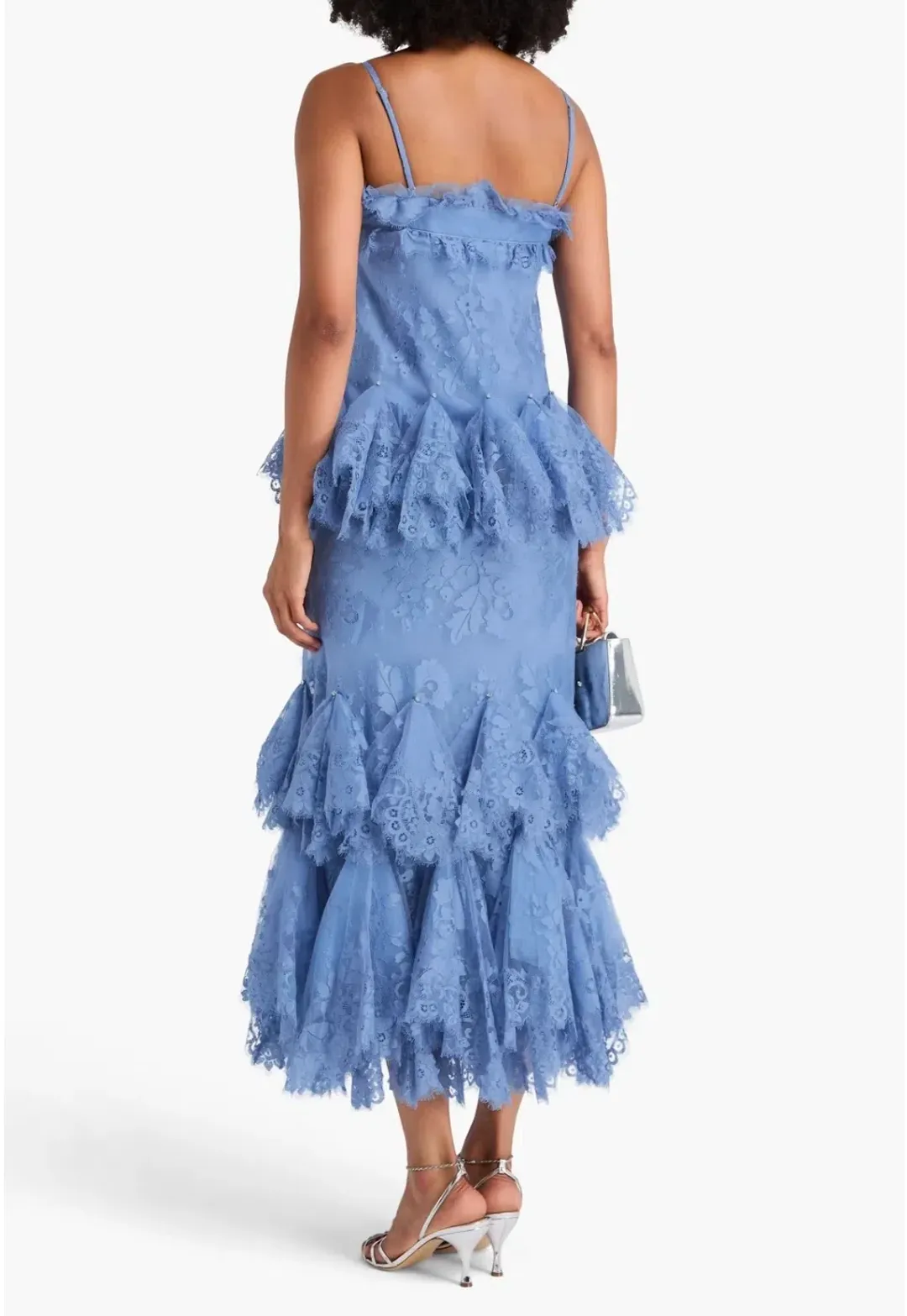 Zimmermann Eden Lace Handkerchief Dress Blue Size 1/AU10 for rent on The Volte - main image