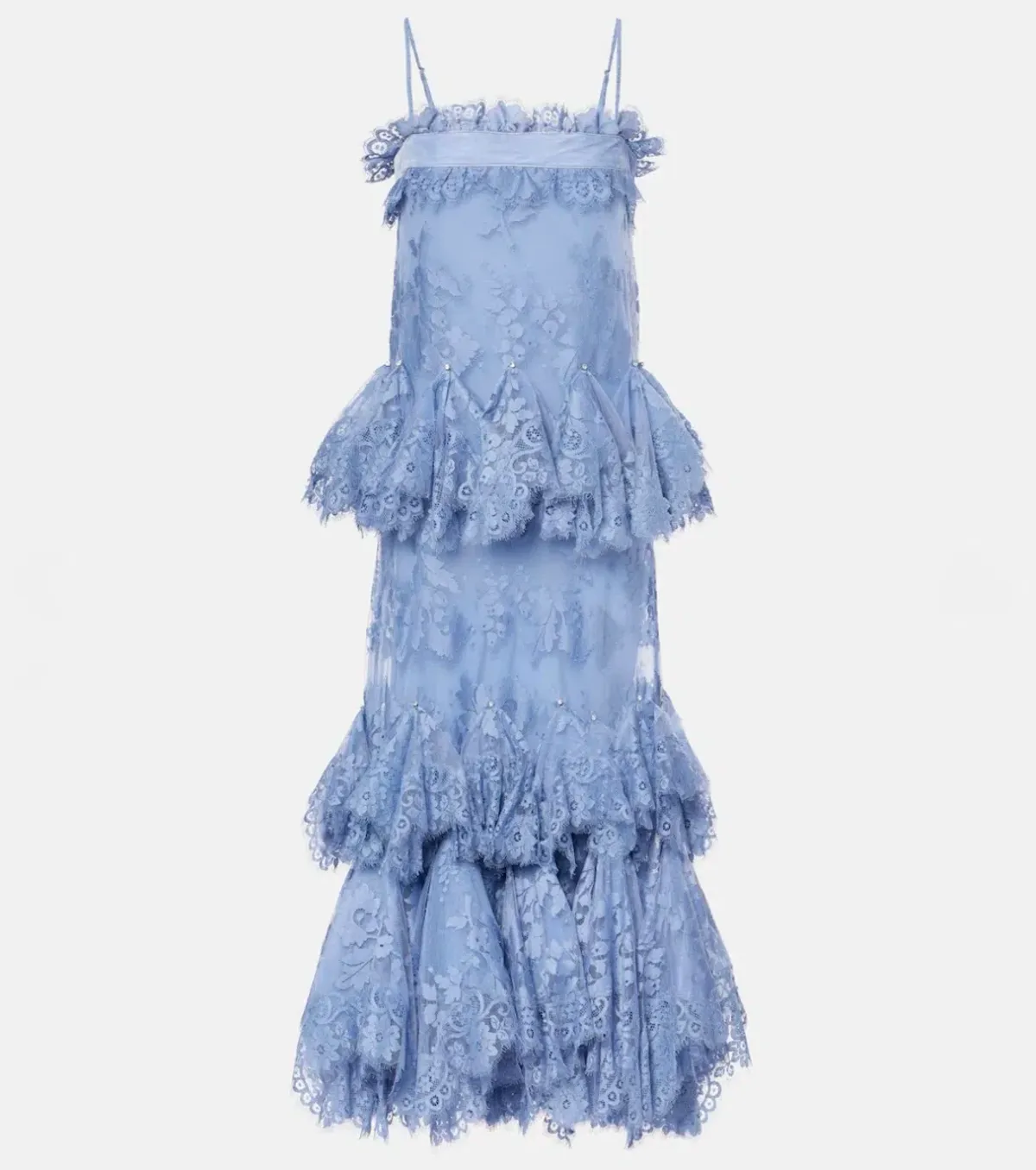 Zimmermann Eden Lace Handkerchief Dress Blue Size 1/AU10 - Image 5