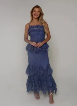 Zimmermann Eden Lace Handkerchief Dress Blue Size 1/AU10 for rent on The Volte - image 7