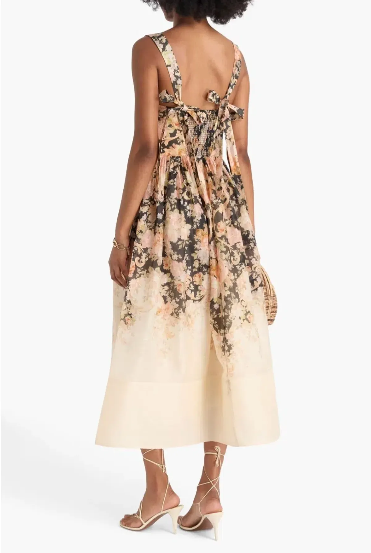 Zimmermann Illustration Midi Dress Tea Rococo Floral Size 3/AU14 - Image 2