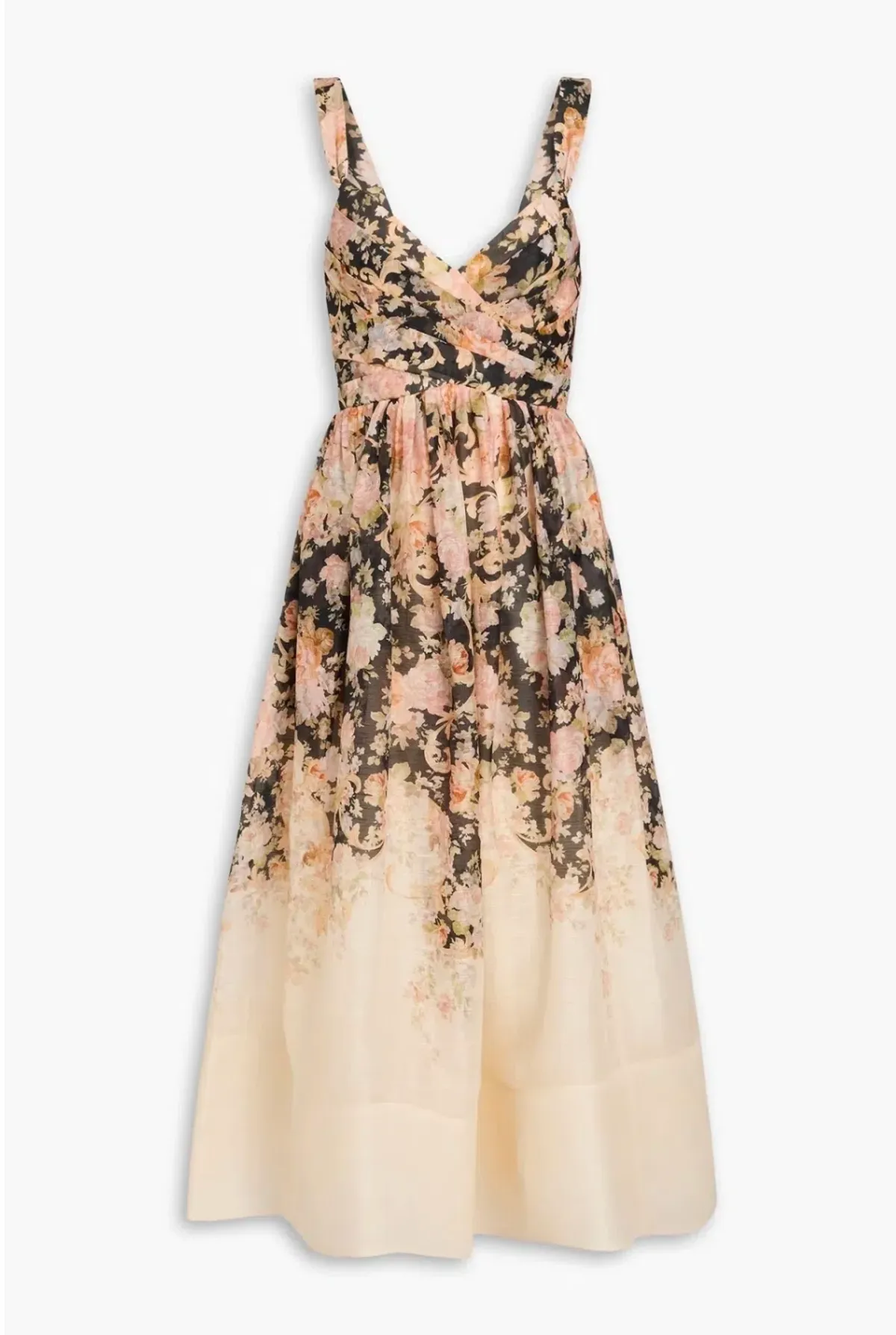 Zimmermann Illustration Midi Dress Tea Rococo Floral Size 3/AU14 - Image 3