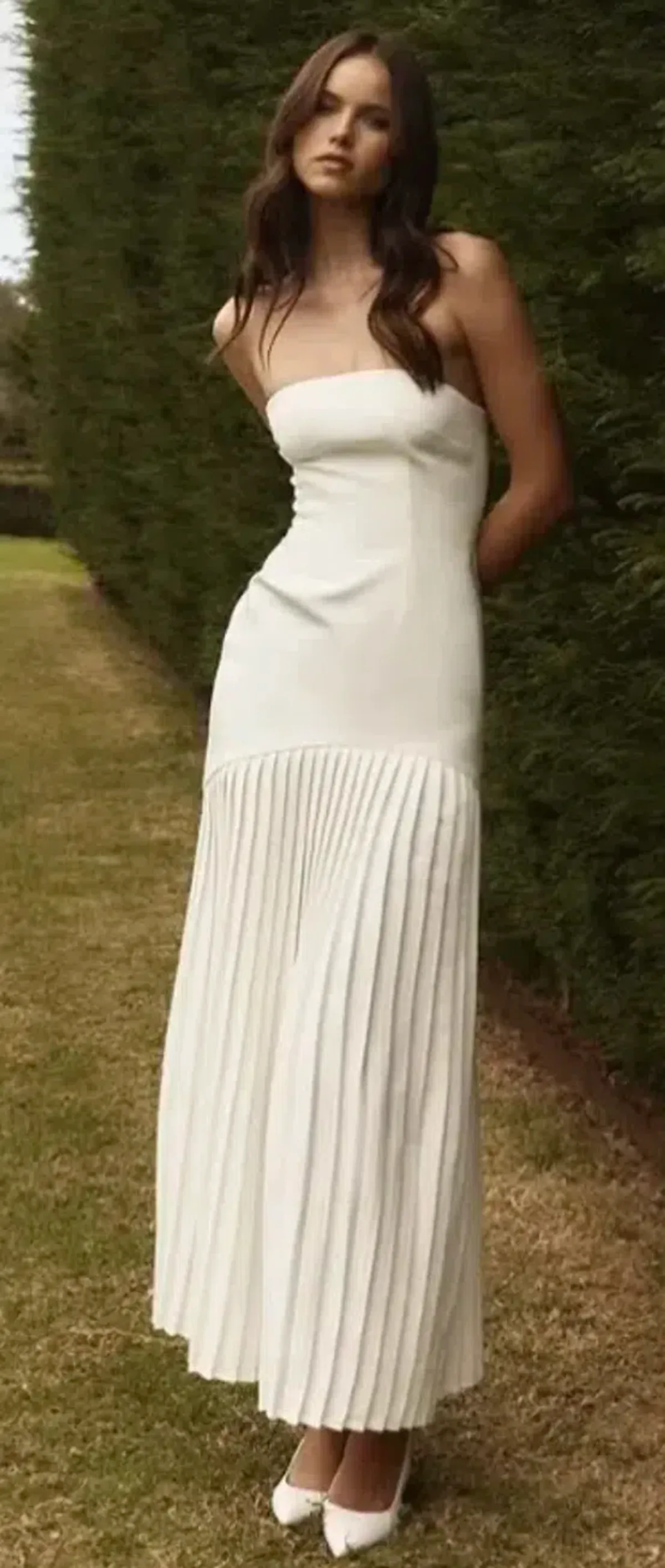 Bianca and Bridgett Mara pleated maxi dress - Image 1