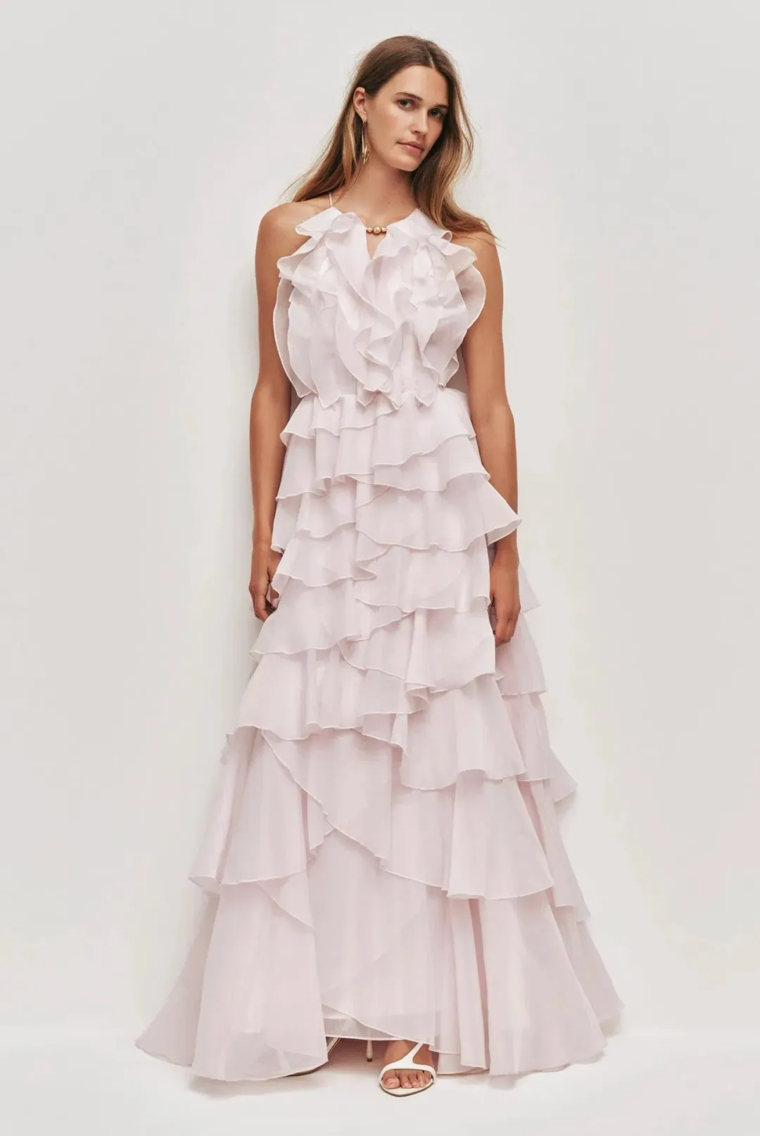 Aje Cleo Gown in Pastel Pink Size 6 for rent on The Volte - main image