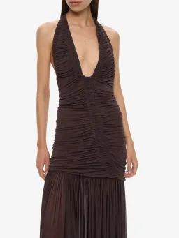 Christopher Esber Orion Gown in Malbec - Chocolate Size AU 8 for rent on The Volte - image 8