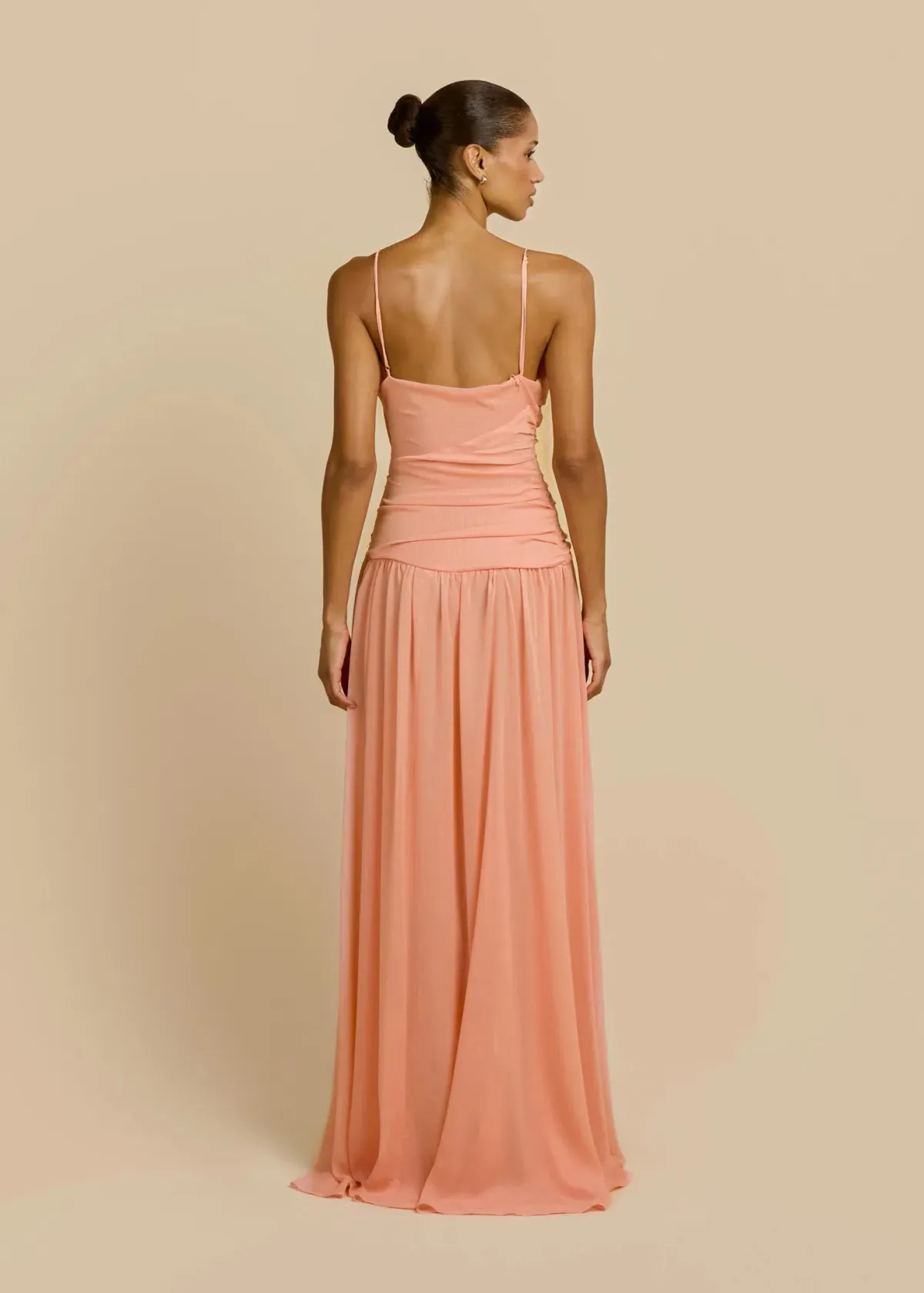 ARCINA ORI DELILAH DRESS PEACH SIZE 10 (M) - Image 6
