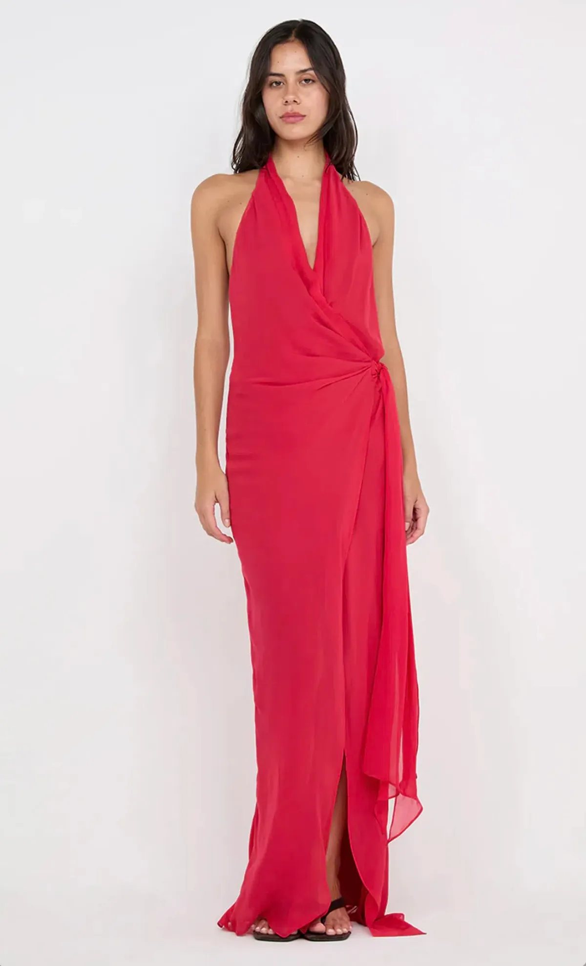 Bec & Bridge Soneva Wrap Dress in Strawberry Size 8 - Image 2