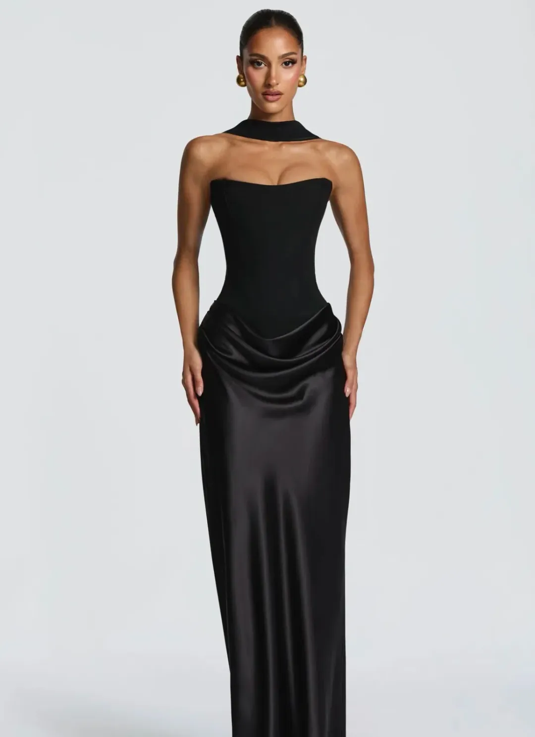 BABYBOO MAGGIE MAXI DRESS BLACK XS for rent on The Volte - main image