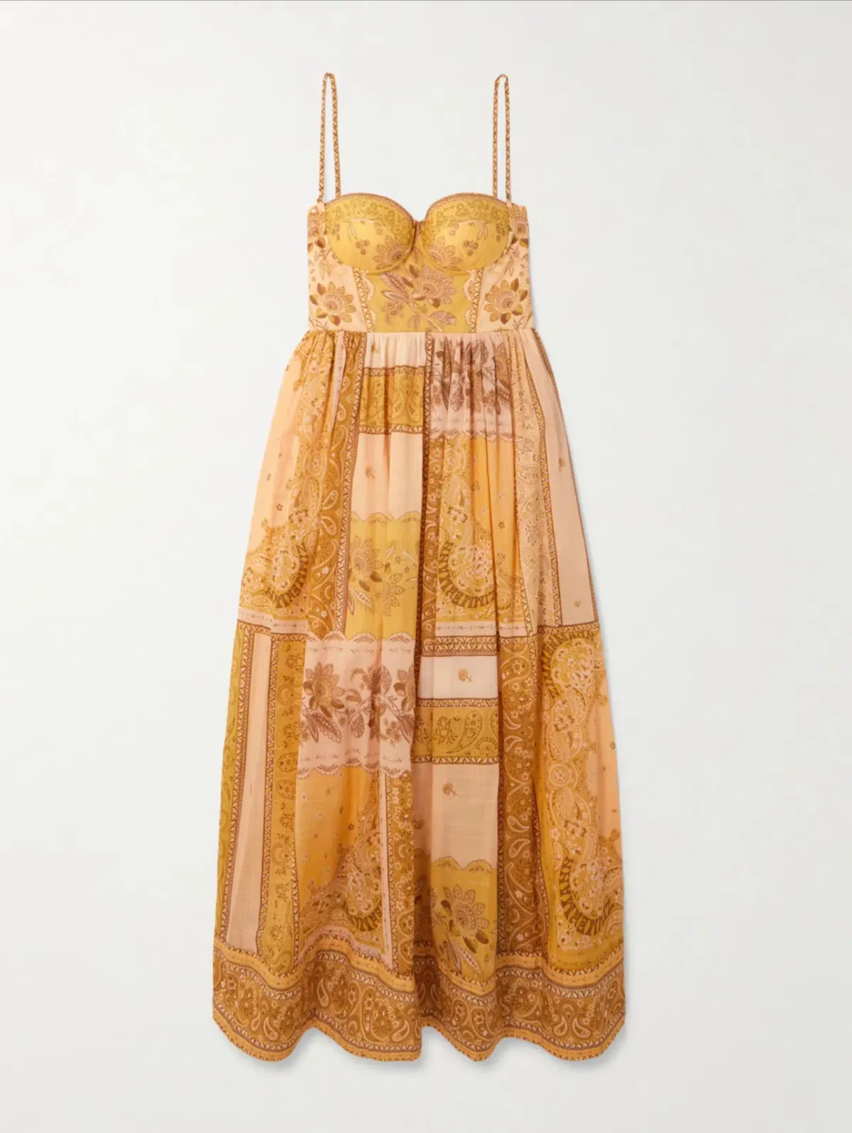 Zimmermann LUCKY CORSET MIDI DRESS Size 1/AU10 - Image 3