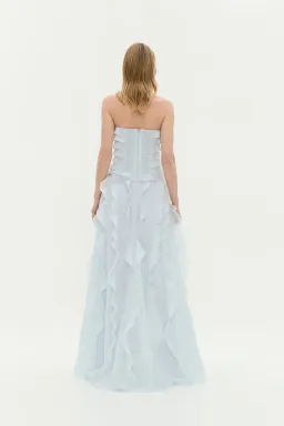 Aje Allairie Gown Size 14 Pastel Blue for rent on The Volte - image 4
