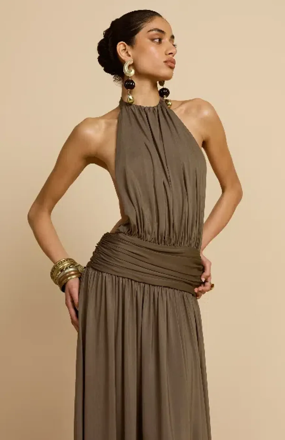 Arcina Ori Santina Dress Khaki - 10 - Image 3