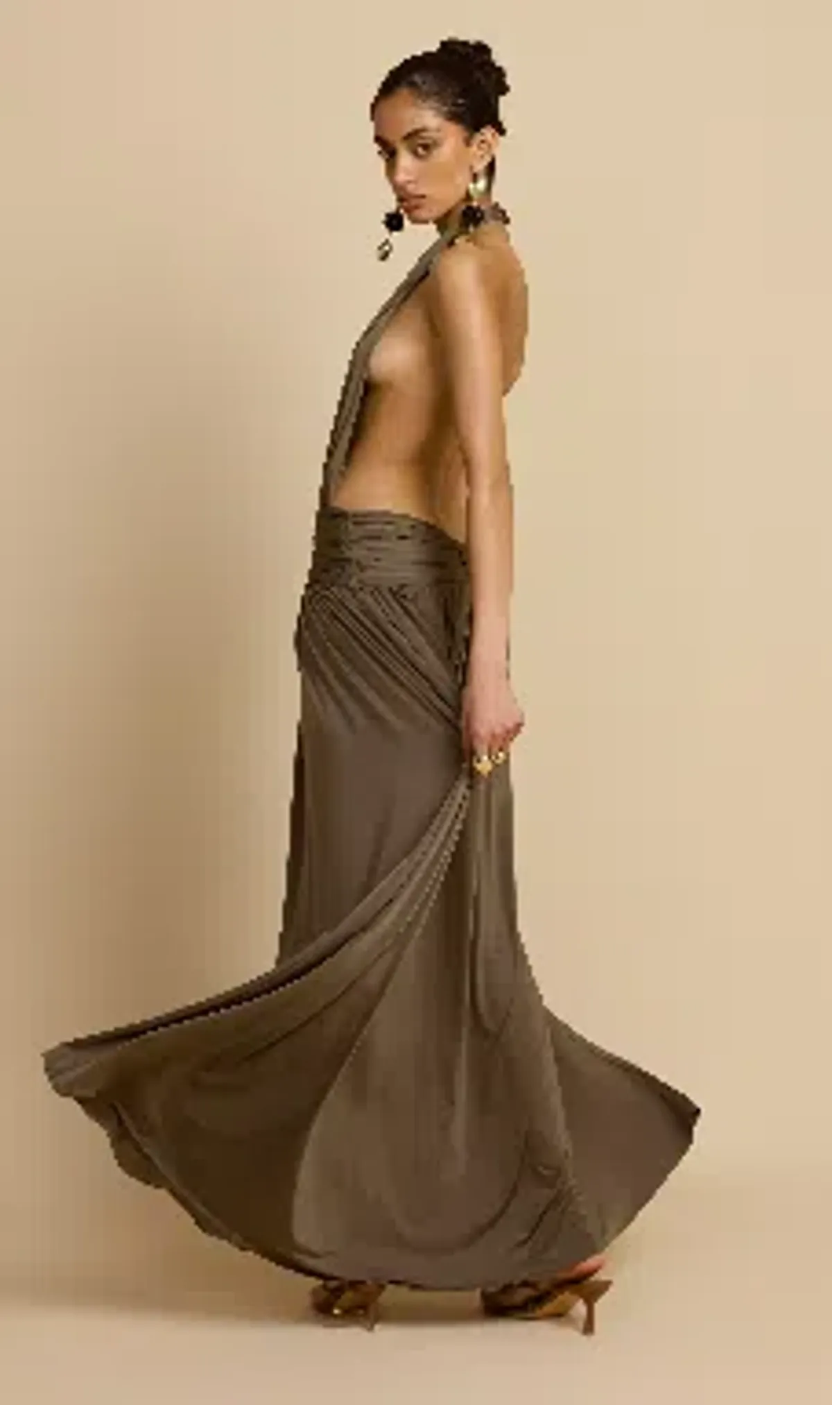 Arcina Ori Santina Dress Khaki - 10 - Image 4