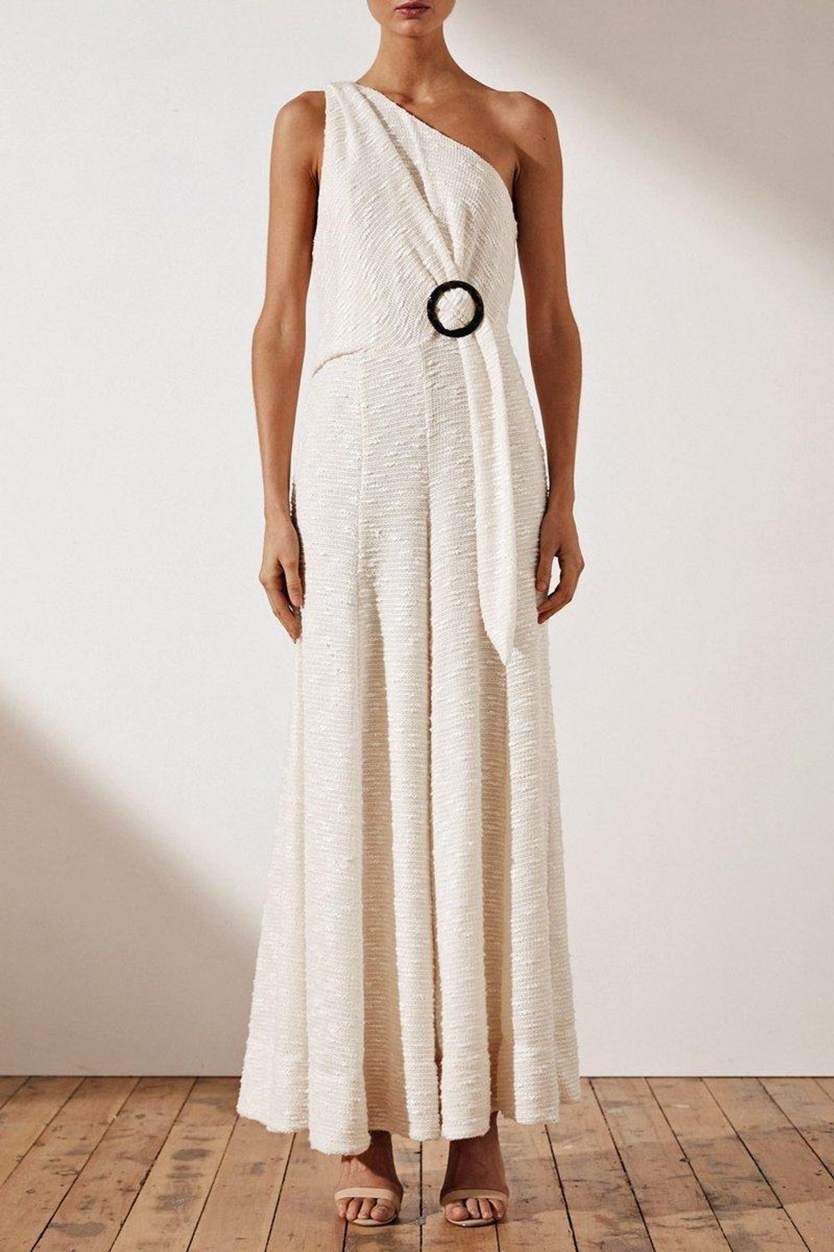 Shona Joy Ortiz Boucle Knit Jumpsuit Cream Size 10 for rent on The Volte - main image