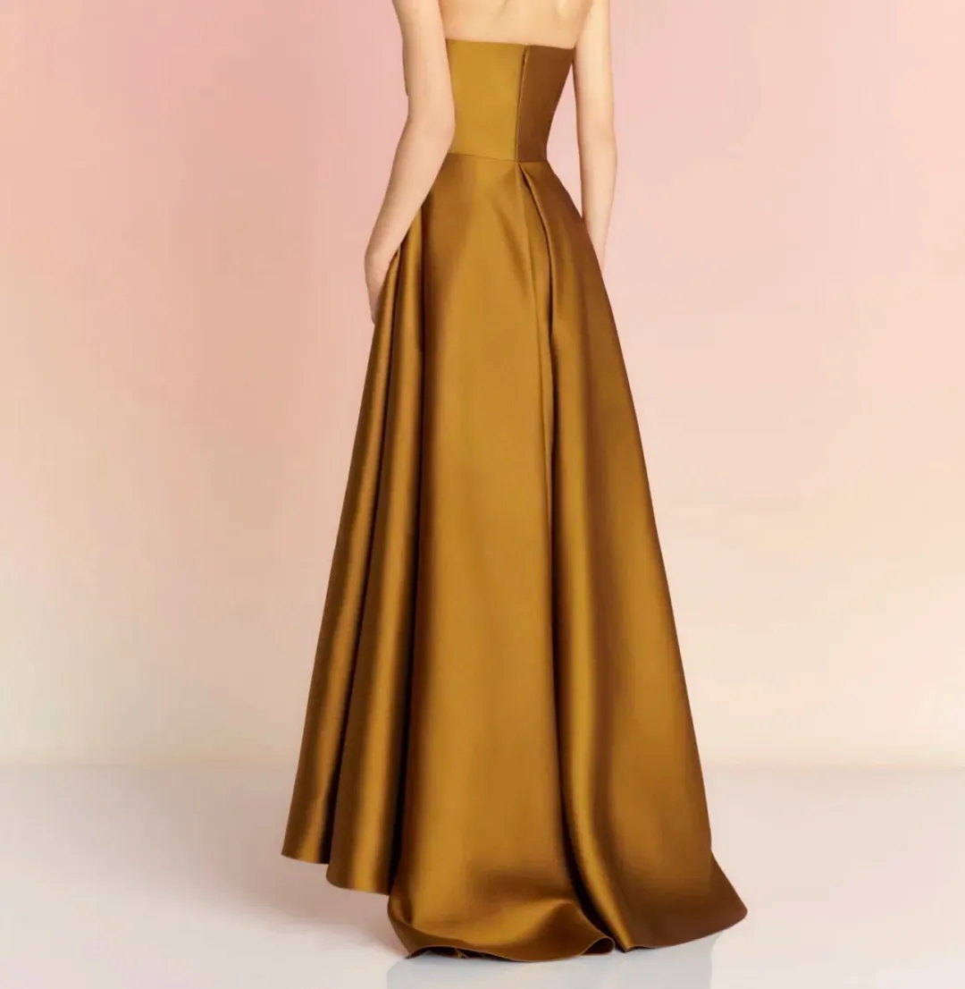 Solace London Tiffany Maxi Dress - Gold for rent on The Volte - main image