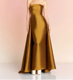 Solace London Tiffany Maxi Dress - Gold for rent on The Volte - image 2