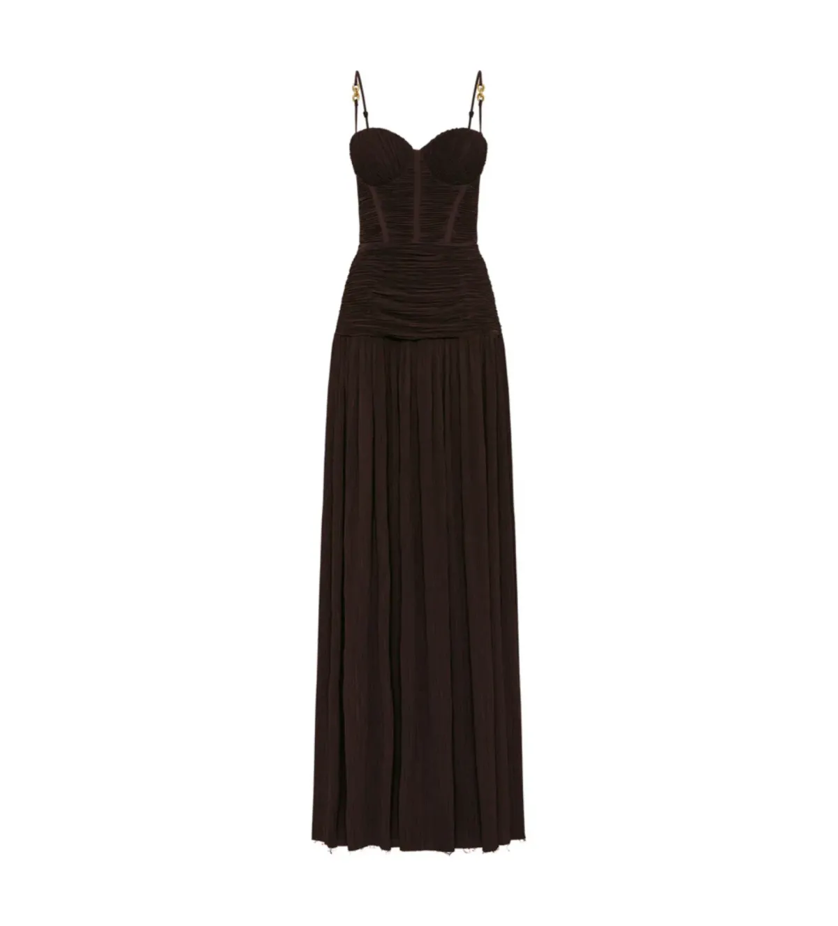 Manning Cartell Double Time Pleat Maxi Dress Dark Chocolate Size 6 - Image 15