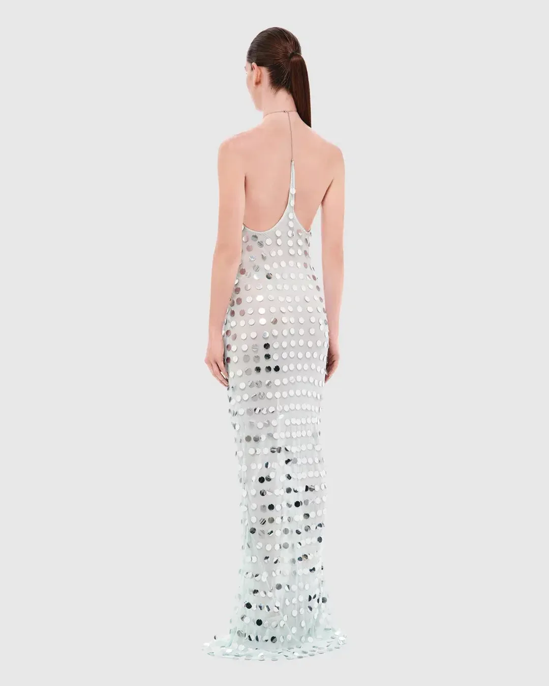 Misha The Mirror Bead Maxi Dress in Mint Size 8 for rent on The Volte - main image