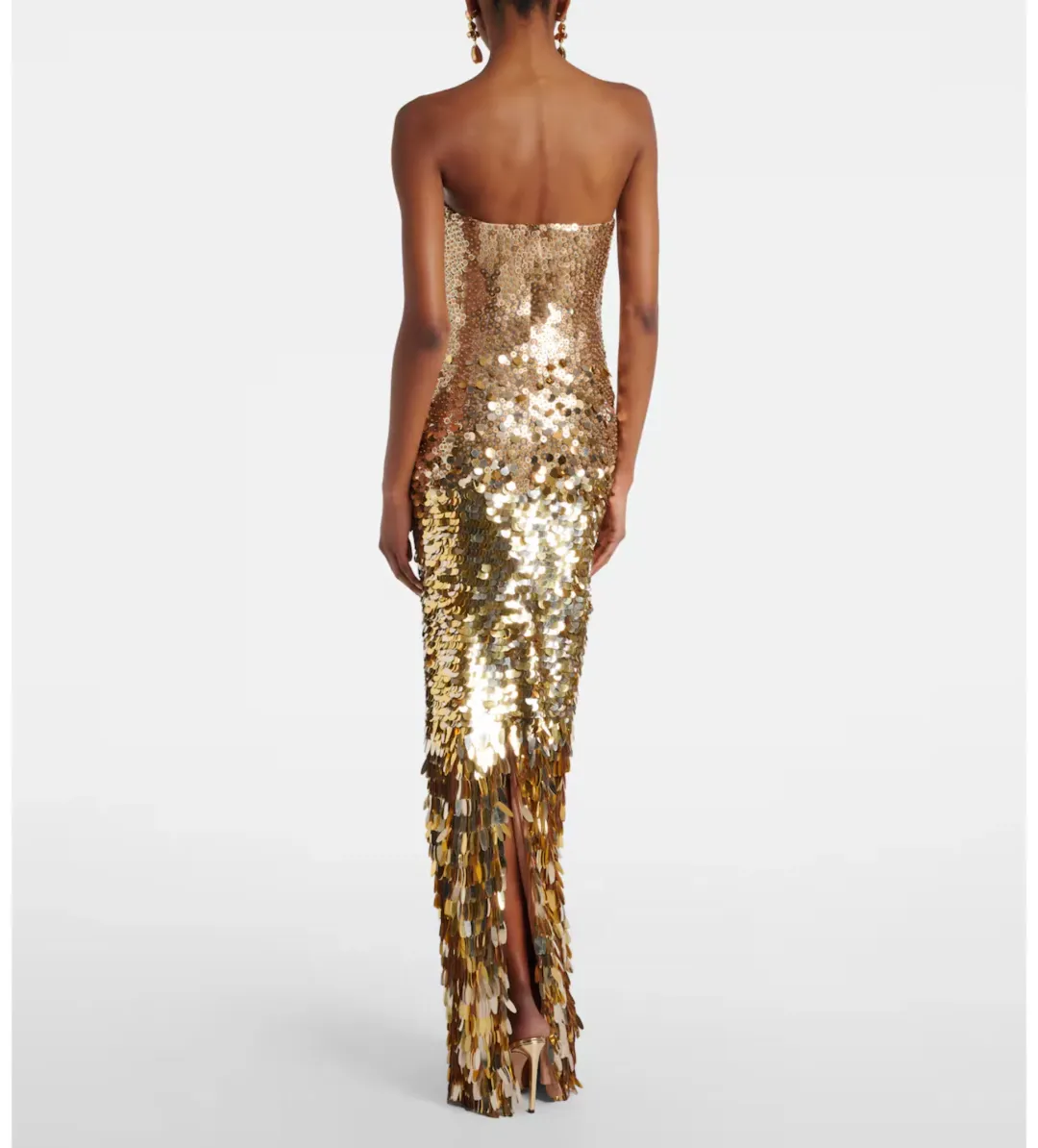 Rachel Gilbert Remy Gown in Gold Size AU6 for rent on The Volte - main image