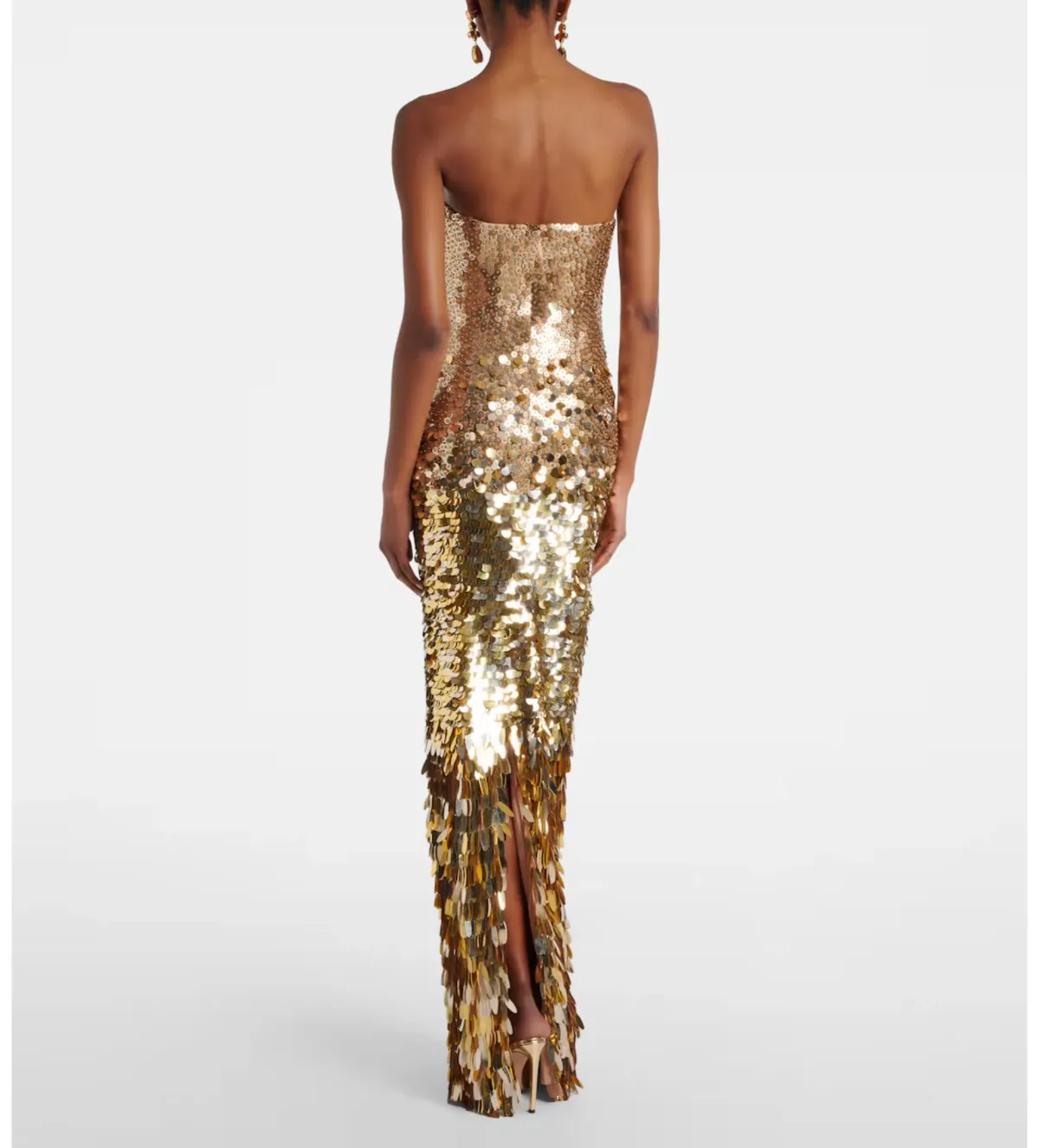 Rachel Gilbert Remy Gown in Gold Size AU6 - Image 2