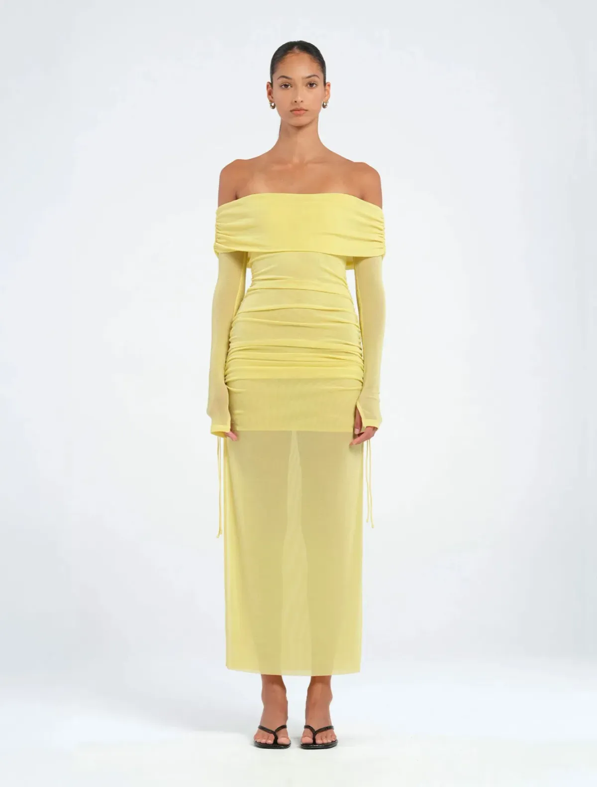Benni Blaire Midi Dress Size 4 Lemon - Image 1