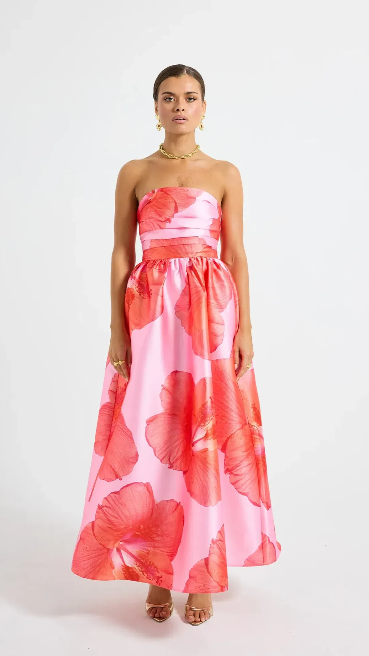 Pasduchas Kalani Strapless Midi Dress Size 10 - Image 1