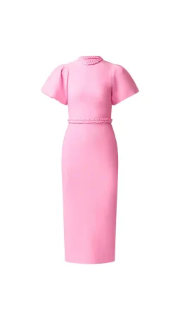 Elliatt Coarlene Puff Sleeve Midi Dress in Pink Size 12 for rent on The Volte - image 4
