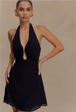 Meshki Chiffon Halter Mini Dress Size Small for rent on The Volte - image 3