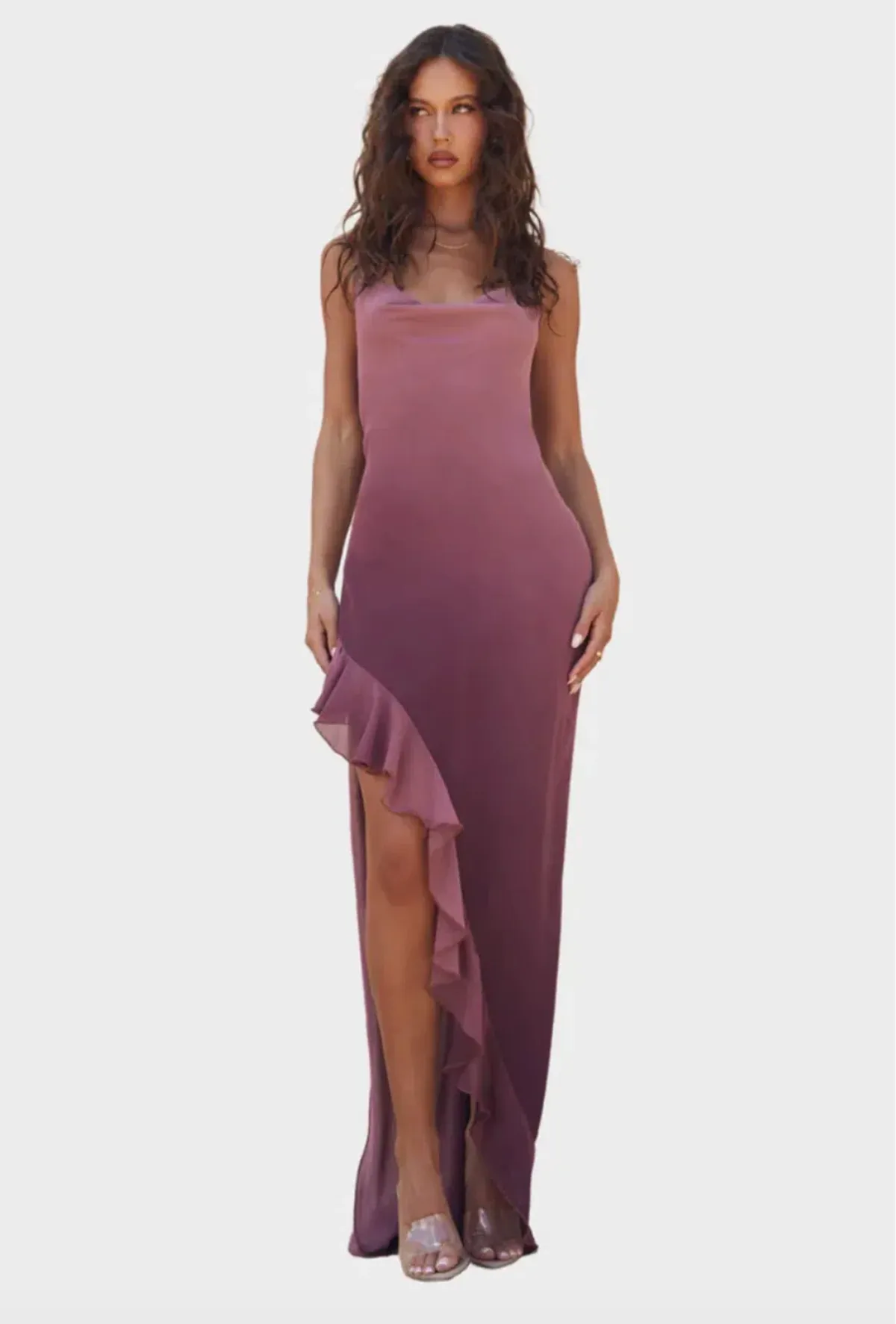 Saraceno Willow Dress in Plum maxi size S - Image 2