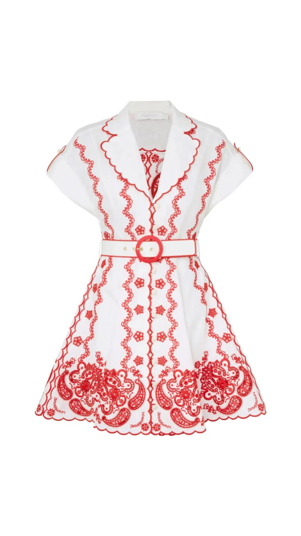 Zimmermann Lucky Embroidered Mini Dress Size 0 (8) - Image 1