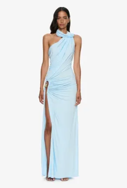 Christopher Esber Helix Crystal Gown Lago Blue Size 10 for rent on The Volte - image 1