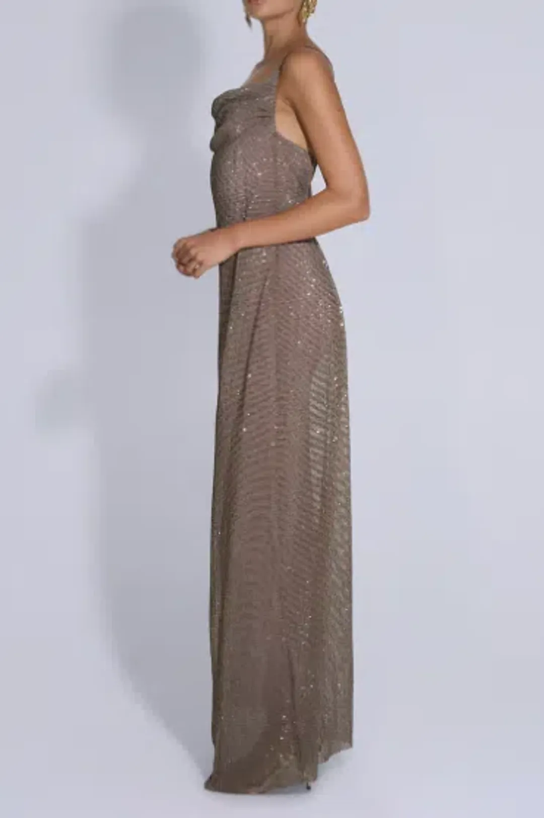 L'idee Cosmopolitan Smoke Sequin Maxi Dress - 10 for rent on The Volte - main image
