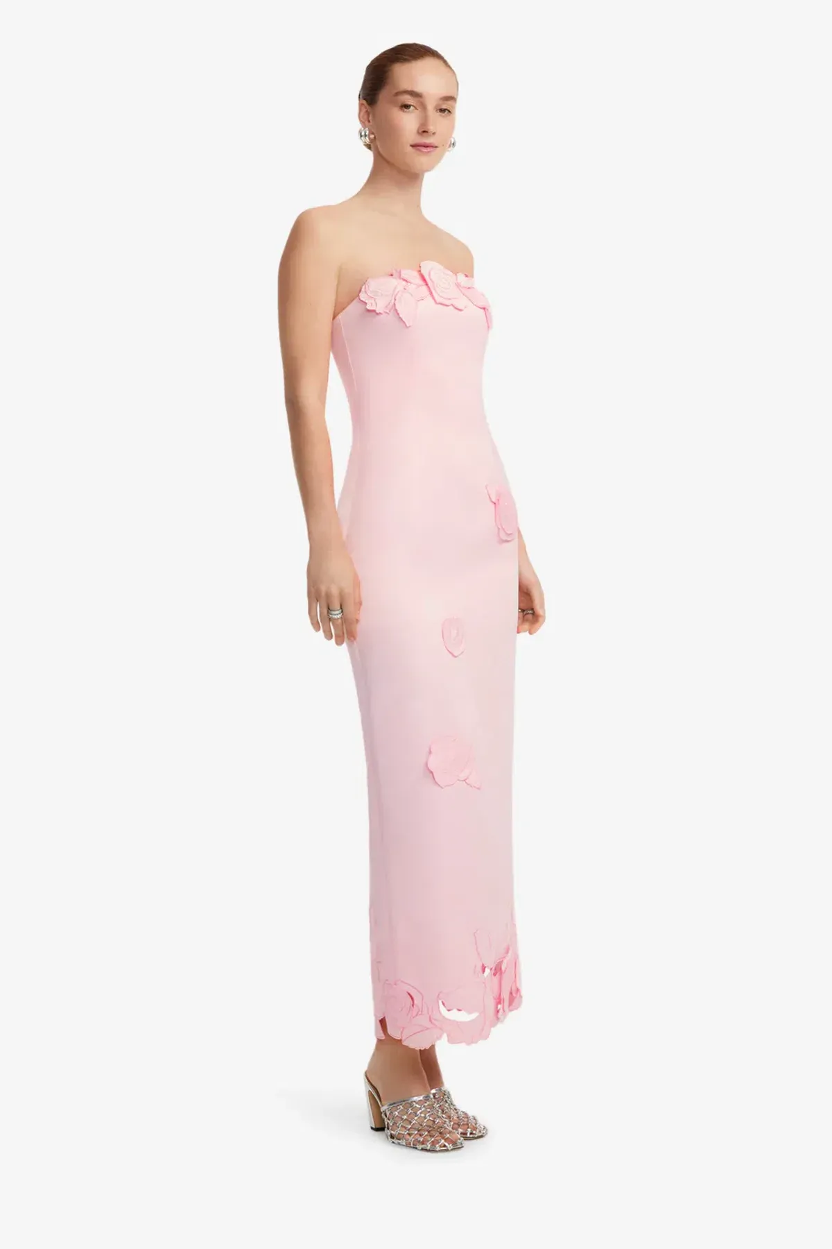 Leo Lin Rayna Appliqué Bustier Maxi Dress Size 12 - Image 2