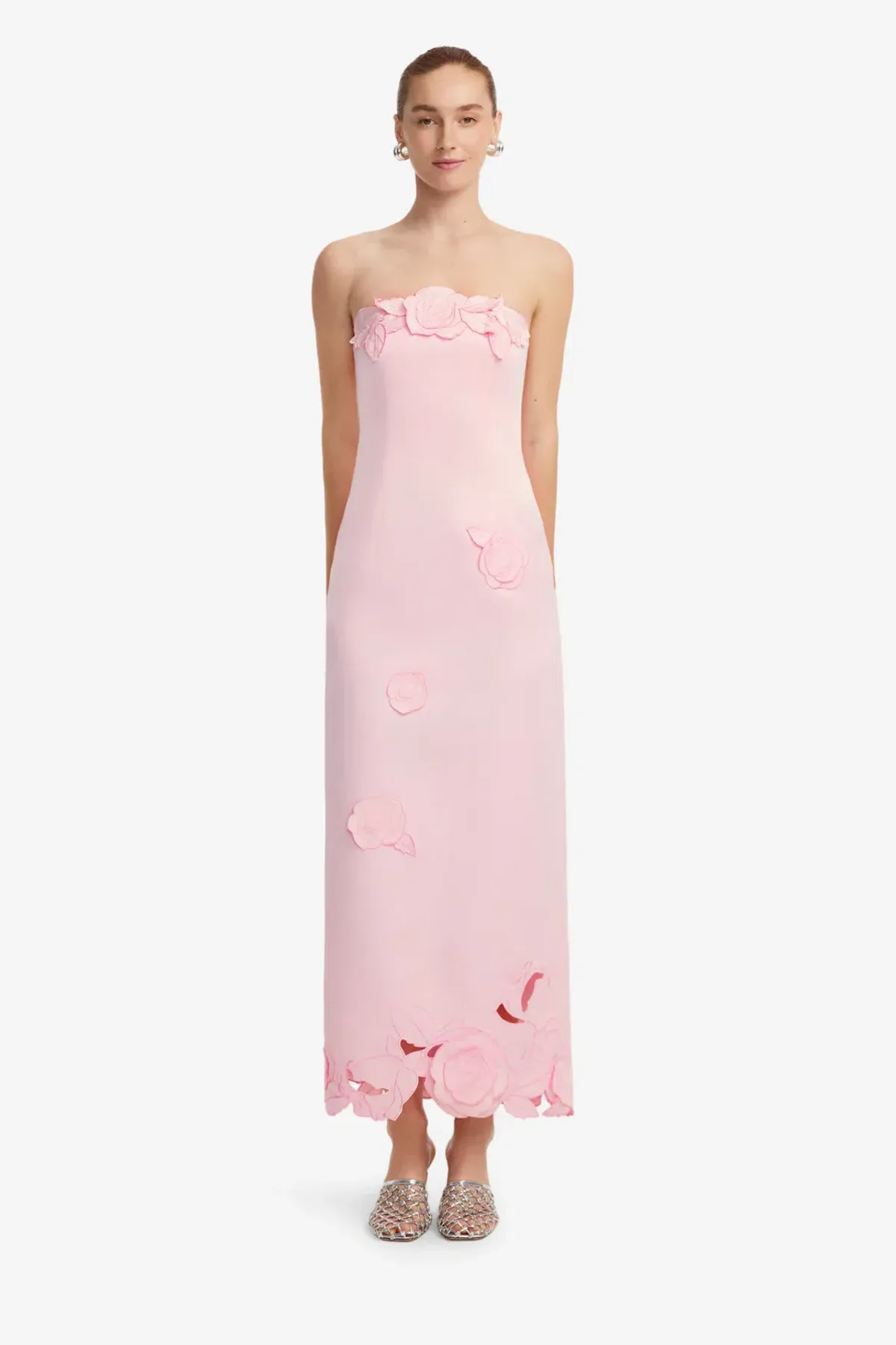 Leo Lin Rayna Appliqué Bustier Maxi Dress Size 12 - Image 1