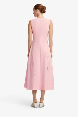 Leo Lin Cleo Appliqué Sleeveless Midi Dress Size 8 for rent on The Volte - image 2