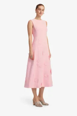 Leo Lin Cleo Appliqué Sleeveless Midi Dress Size 12 for rent on The Volte - image 3
