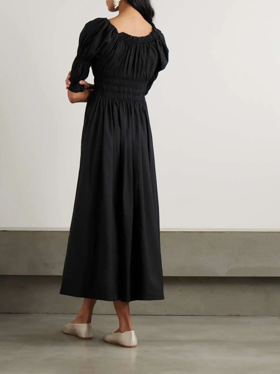 Doen Ishia midi dress in black | size medium / AU 10 for rent on The Volte - main image