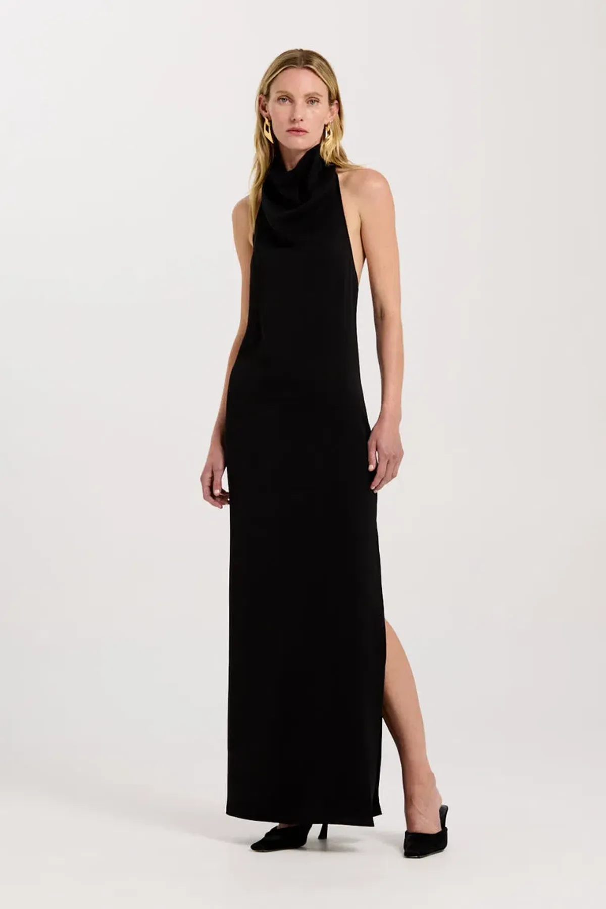 Henne Rome Maxi Dress Black Size AU 8 - Image 1