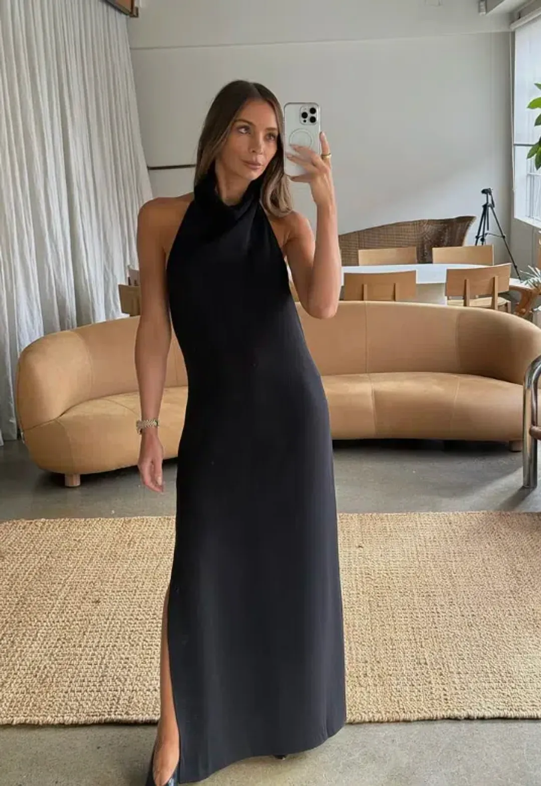 Henne Rome Maxi Dress Black Size AU 8 for rent on The Volte - main image
