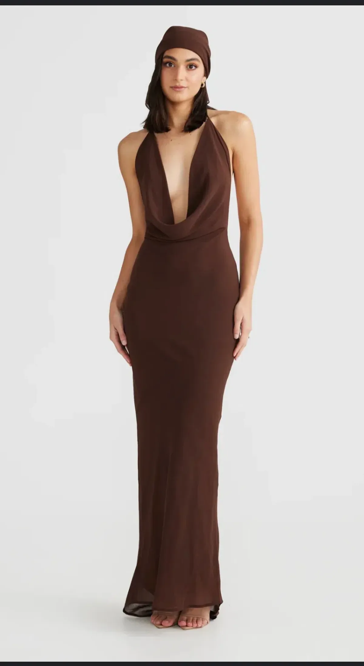Melani the label Lopez gown chocolate size Large - Image 1