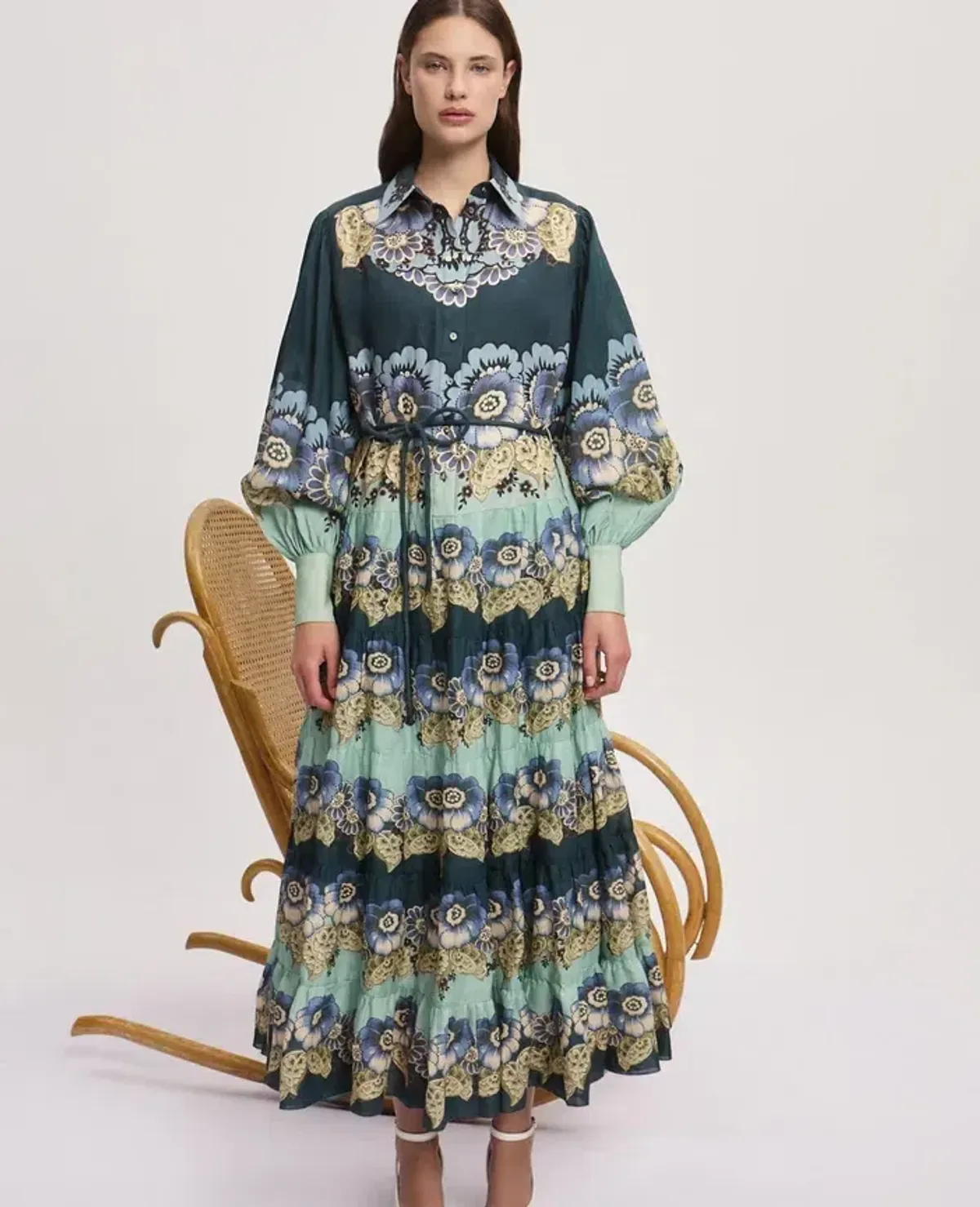 Alemais Maddalena Shirtdress size 12 for rent on The Volte - main image