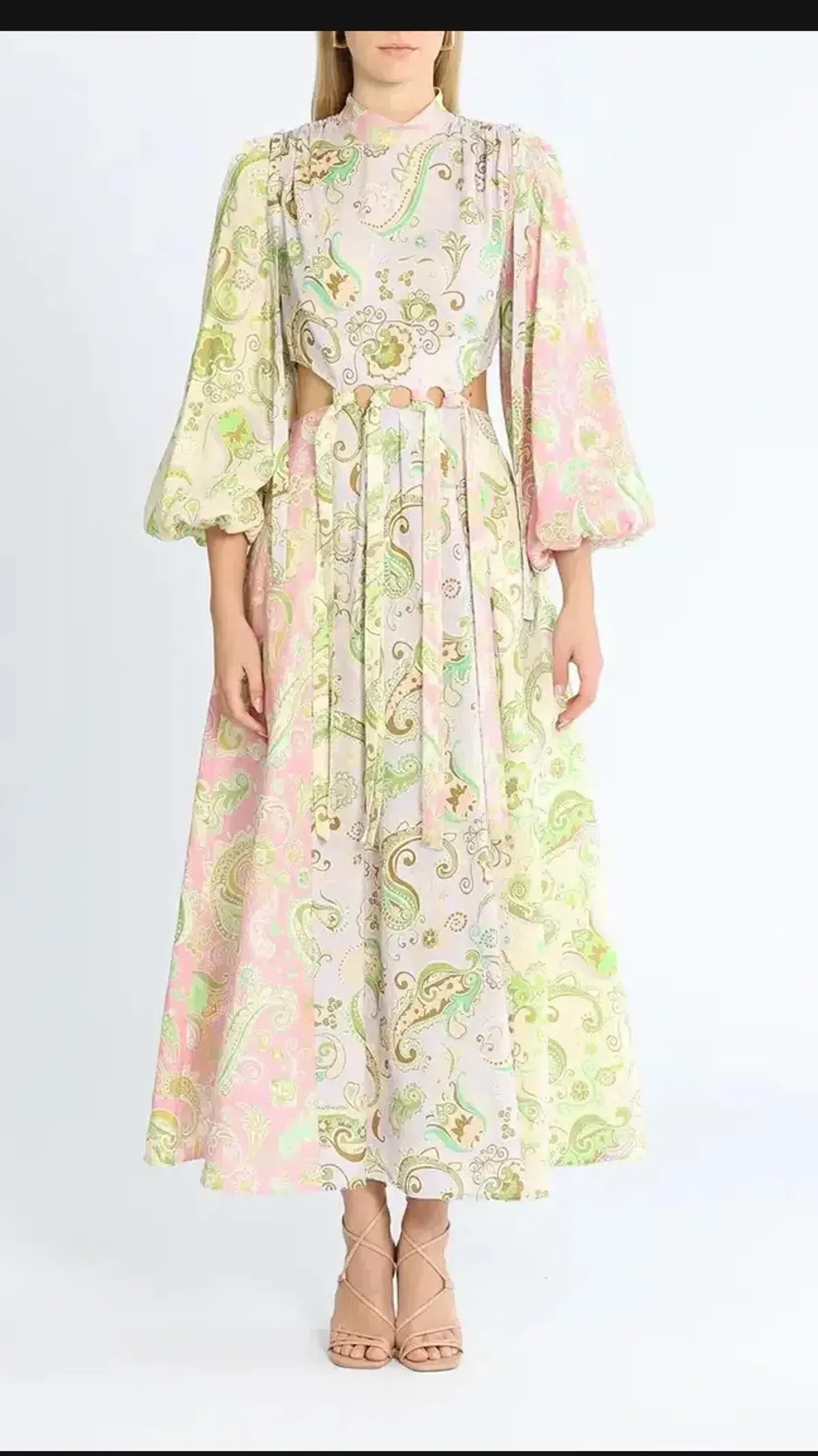 Alemais Marta Cutout Midi Dress Print s.6 for rent on The Volte - main image