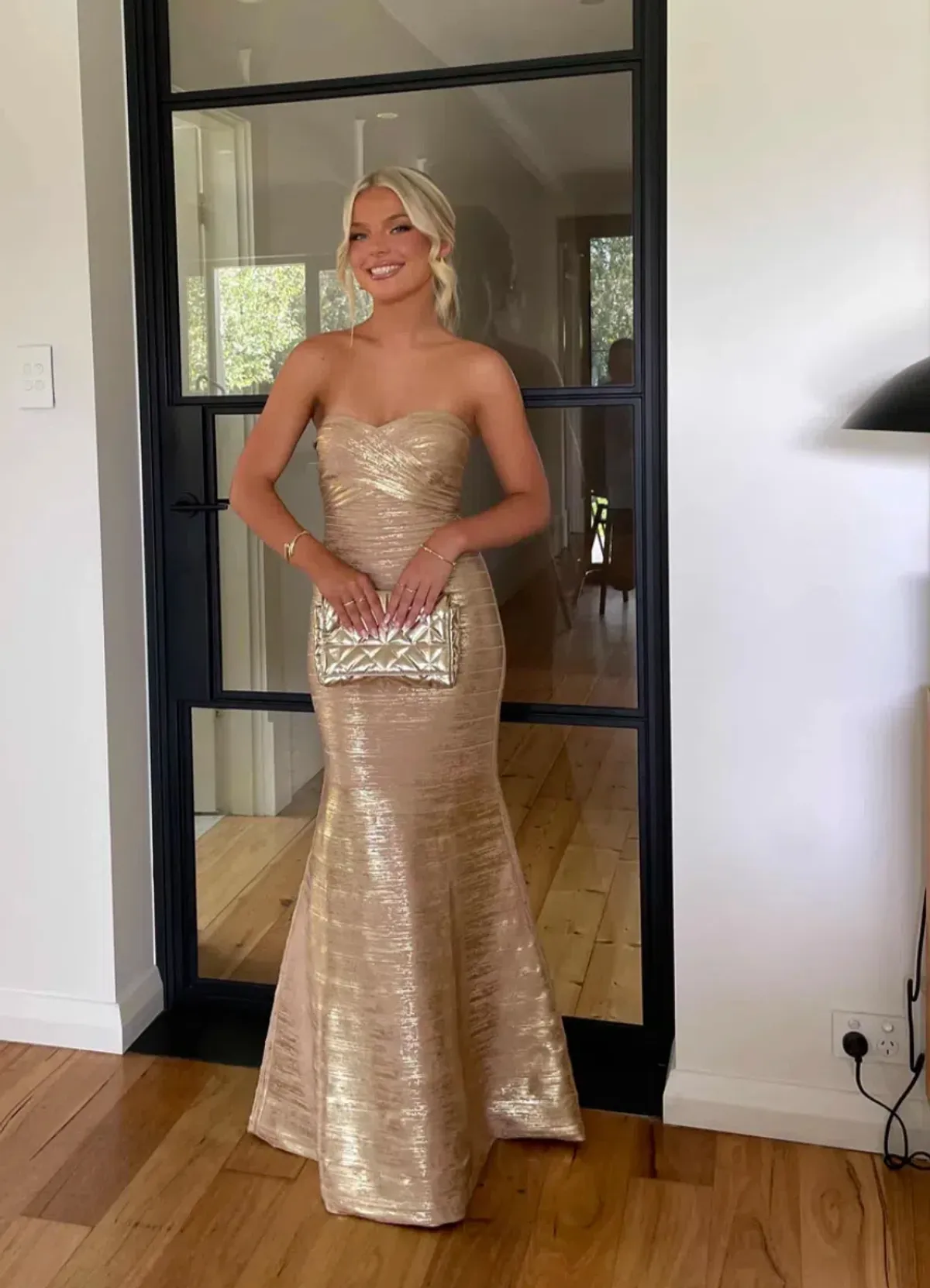 GOLD SARA GOWN - Image 1