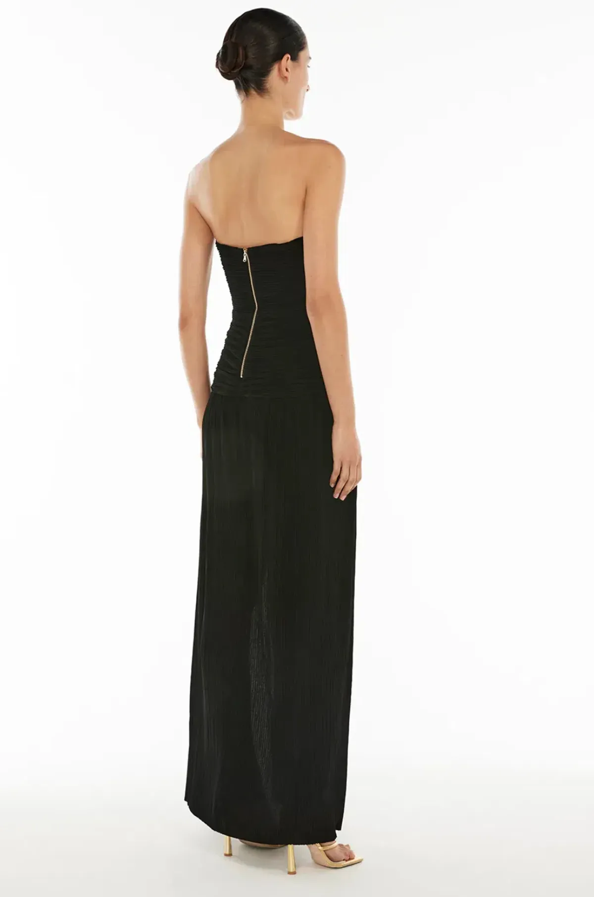 DOUBLE TIME PLEAT STRAPLESS DRESS - Image 3