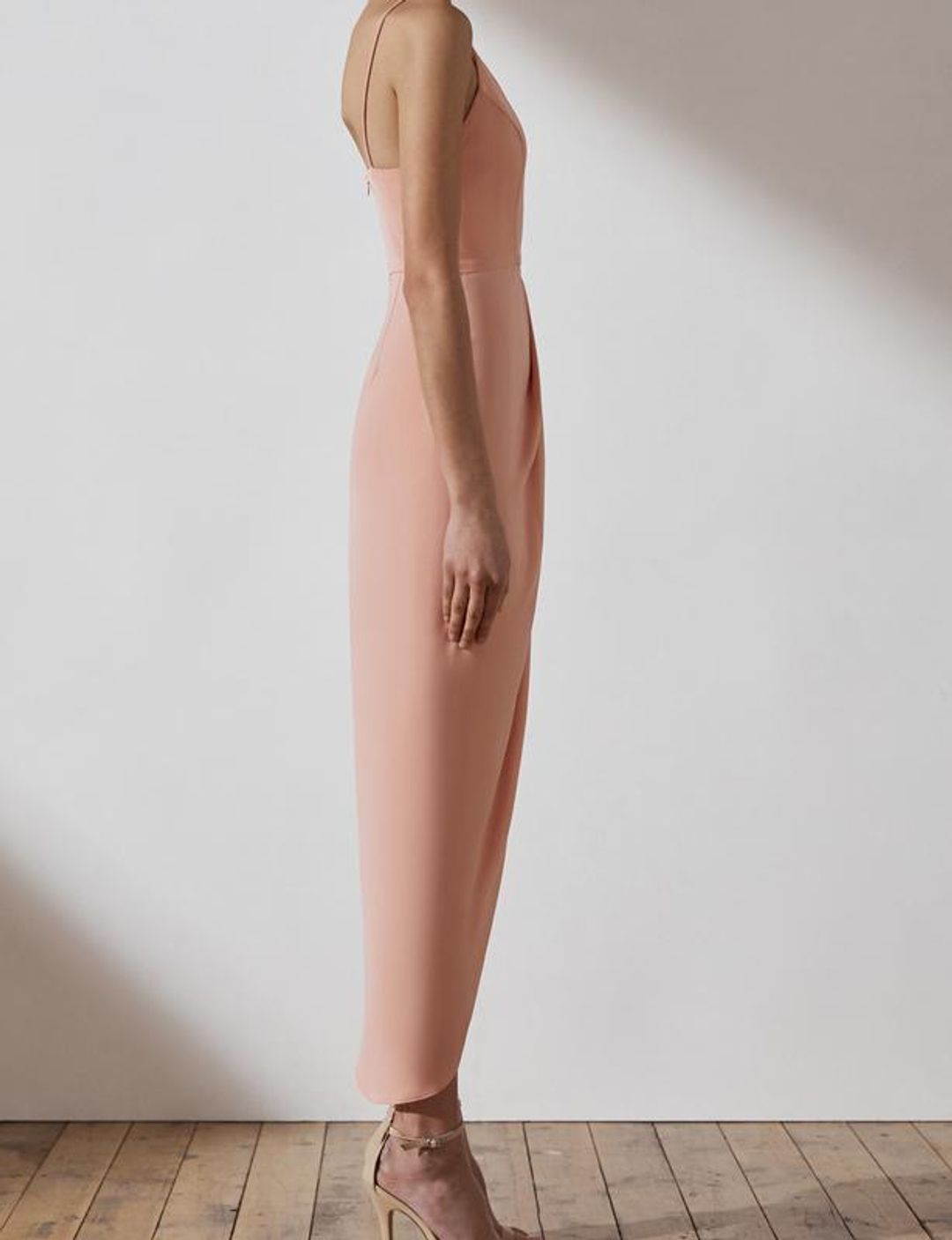 Shona Joy Samantha Core Cocktail Dress - Dusty Pink - Size 10 for rent on The Volte - main image