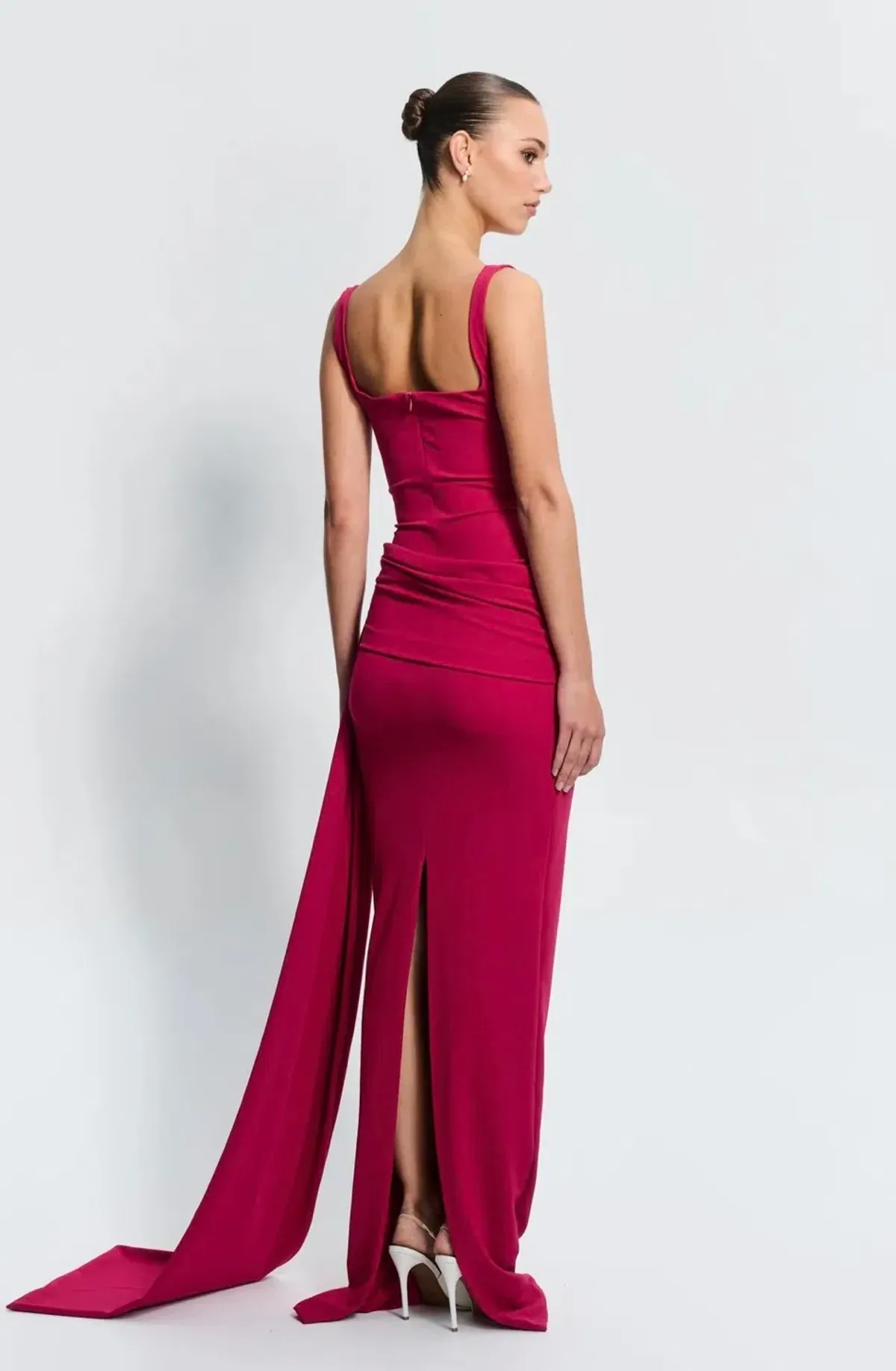 Effie Kats MERLE GOWN - RASPBERRY - Image 3