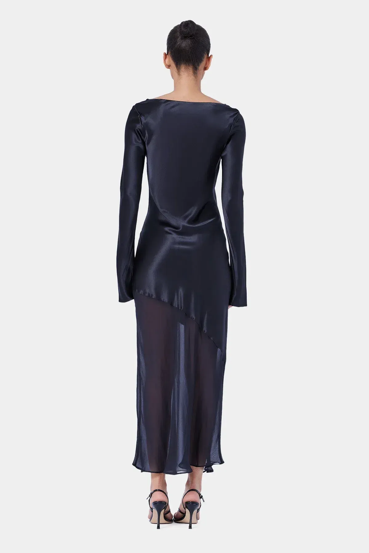 Ginia, Asym Splice LS Dress, Size M - Image 6
