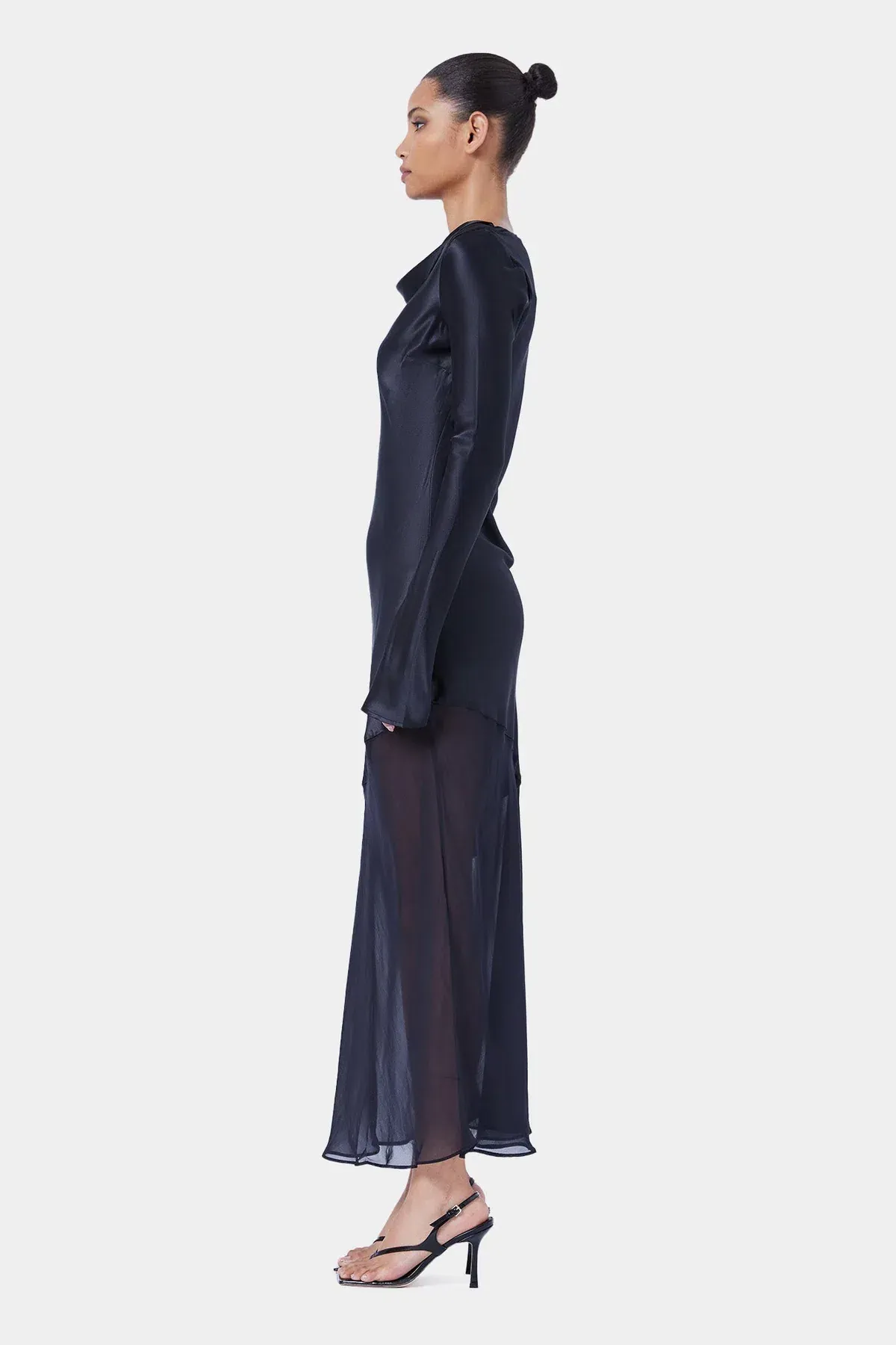Ginia, Asym Splice LS Dress, Size M - Image 5