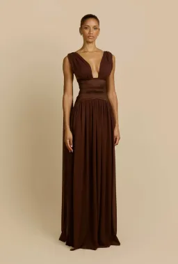 Arcina Ori Ramona Dress in Cacao Sz S for rent on The Volte - image 1