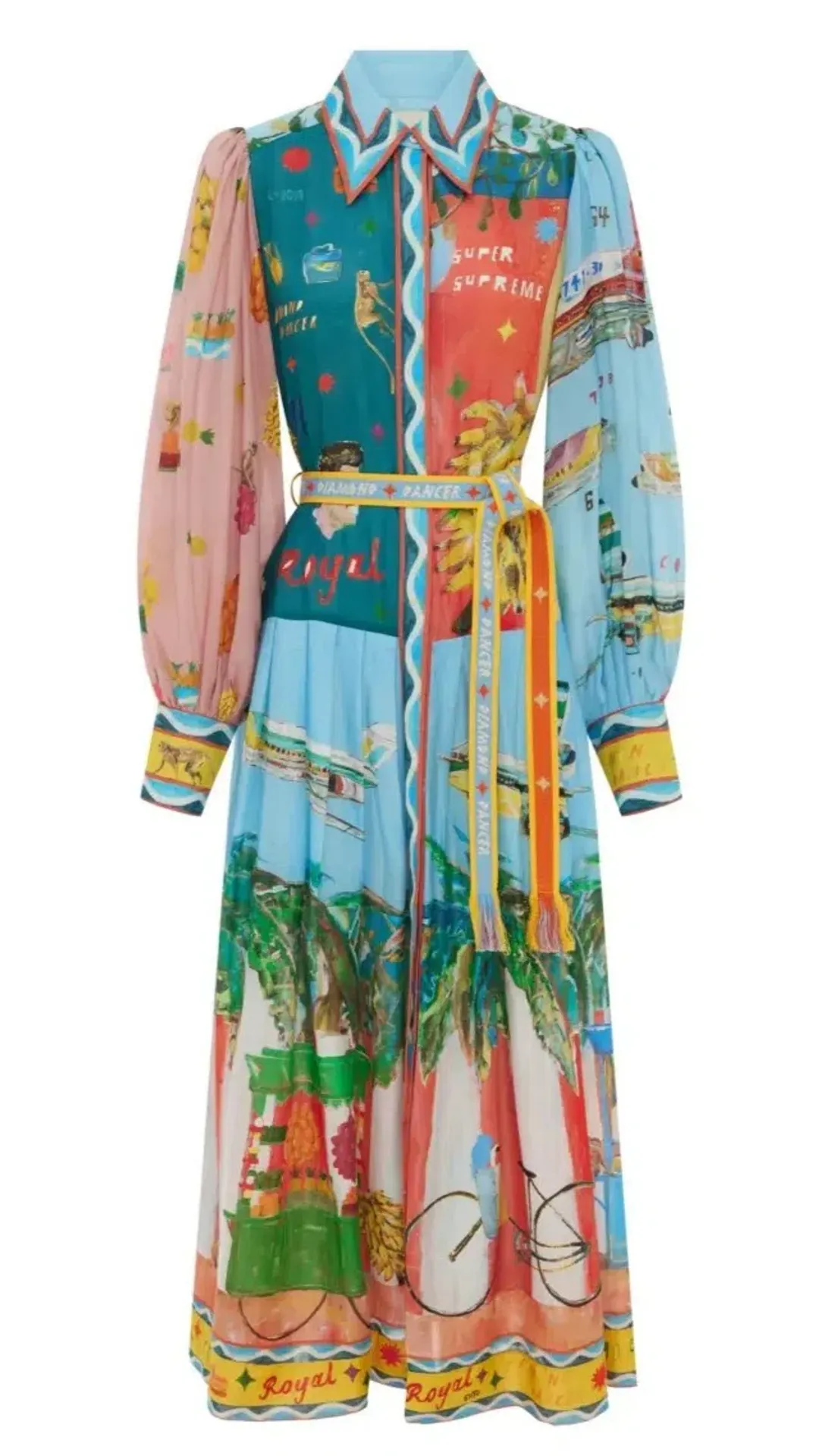 Alemais All Aboard Shirtdress Multi Size AU 16 for rent on The Volte - main image