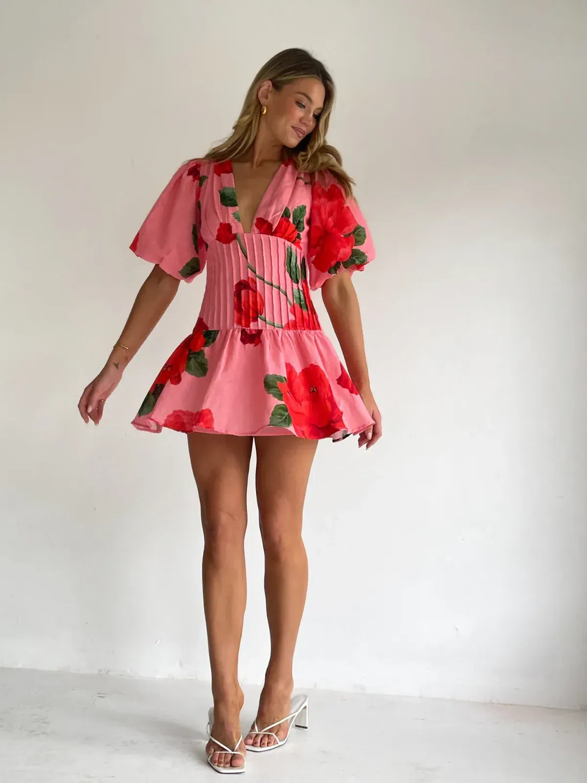 By Nicola Neve Mini Dress size 10 Raspberry Bloom - Image 5