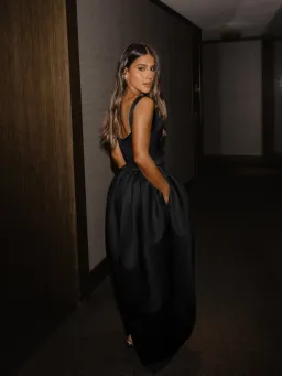 Effie Kats Florentino Gown in Black Size AU10 for rent on The Volte - image 2
